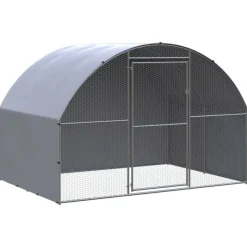 VIDAXL - Poulailler d extérieur 3x2x2 m acier galvanisé