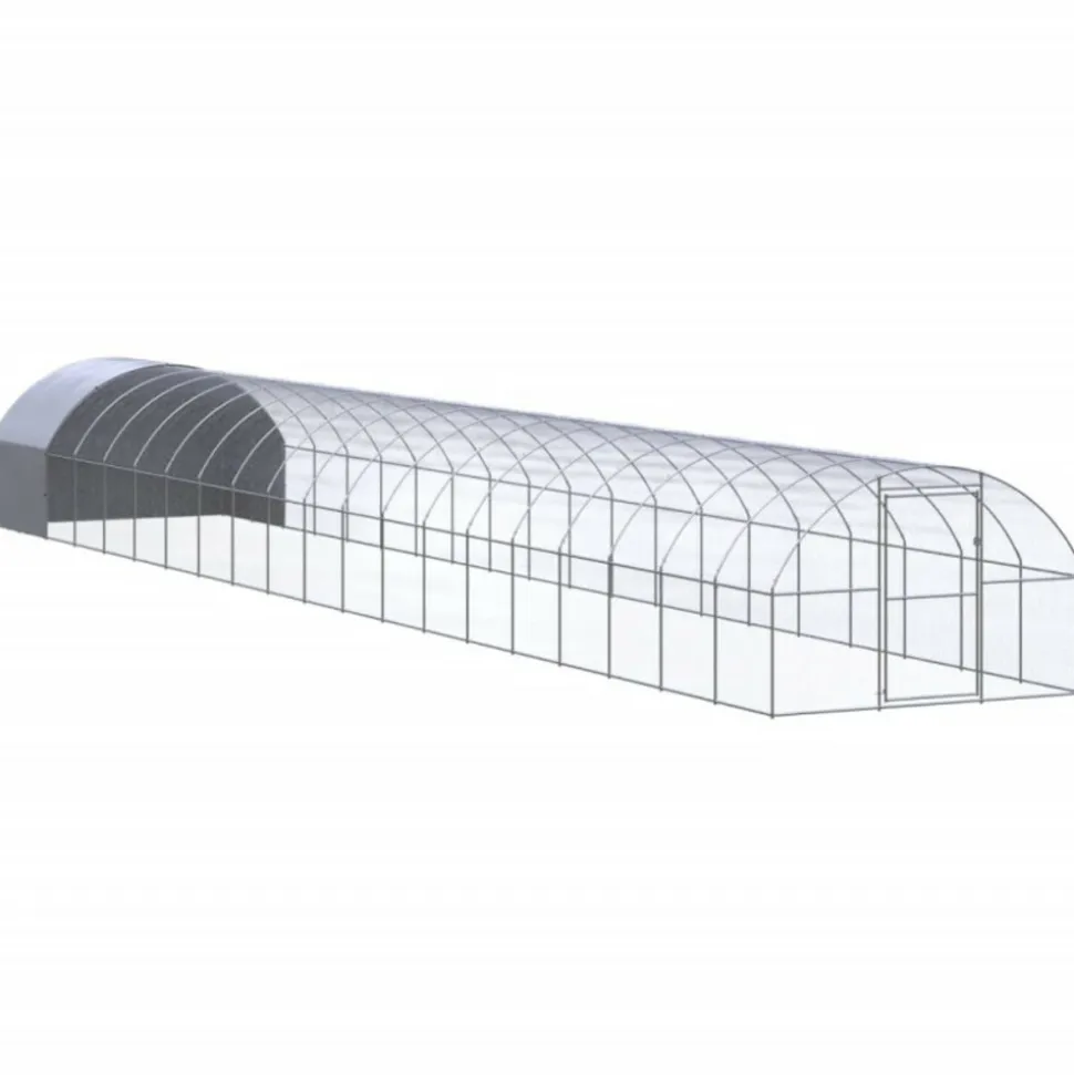 VIDAXL - Poulailler d extérieur 3x20x2 m acier galvanisé