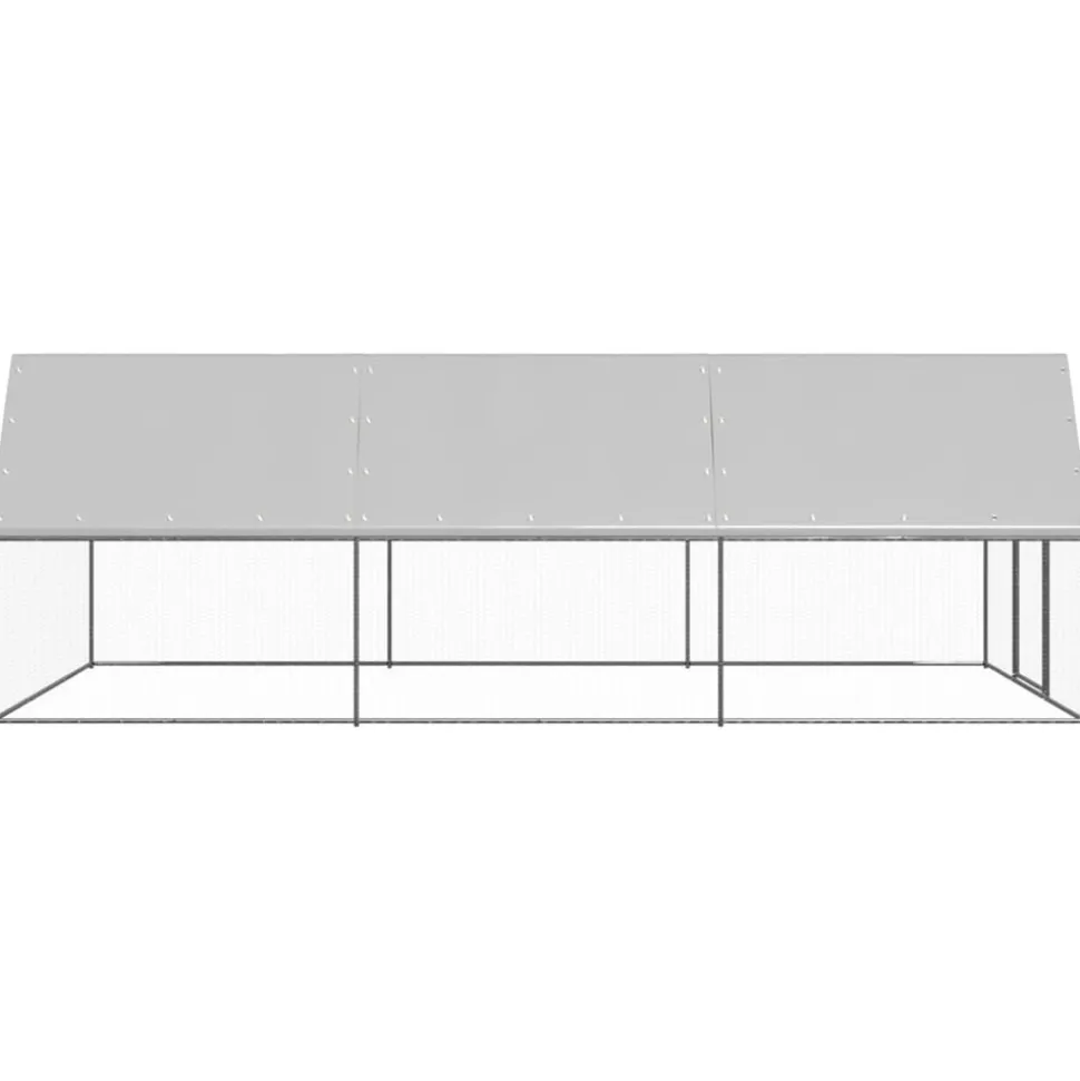 VIDAXL - Poulailler d'extérieur 3x6x2 m acier galvanisé