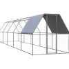 VIDAXL - Poulailler d extérieur 2x10x2 m acier galvanisé