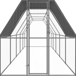 VIDAXL - Poulailler d extérieur 2x10x2 m acier galvanisé