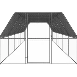VIDAXL - Poulailler d extérieur 3x12x2 m acier galvanisé