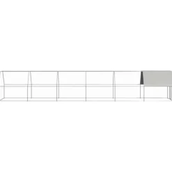 VIDAXL - Poulailler d extérieur 2x12x2 m acier galvanisé