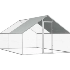 VIDAXL - Poulailler d extérieur 2,75 x 4 x 1,92 m acier galvanisé