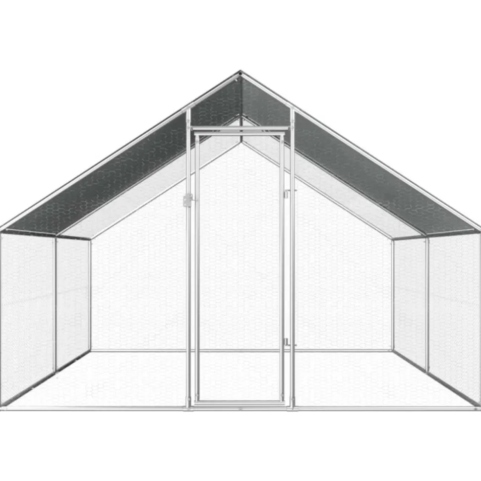 VIDAXL - Poulailler d extérieur 2,75 x 4 x 1,92 m acier galvanisé