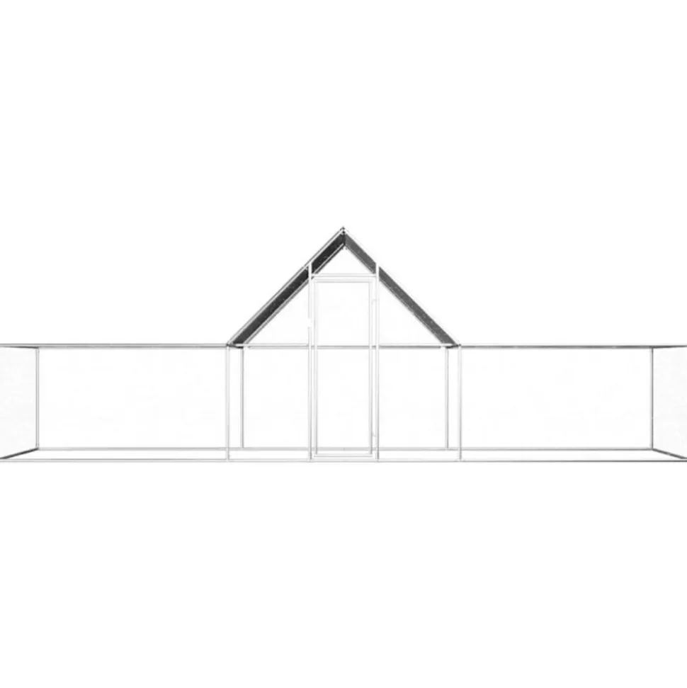 VIDAXL - Poulailler 6 x 2 x 2 m acier galvanisé