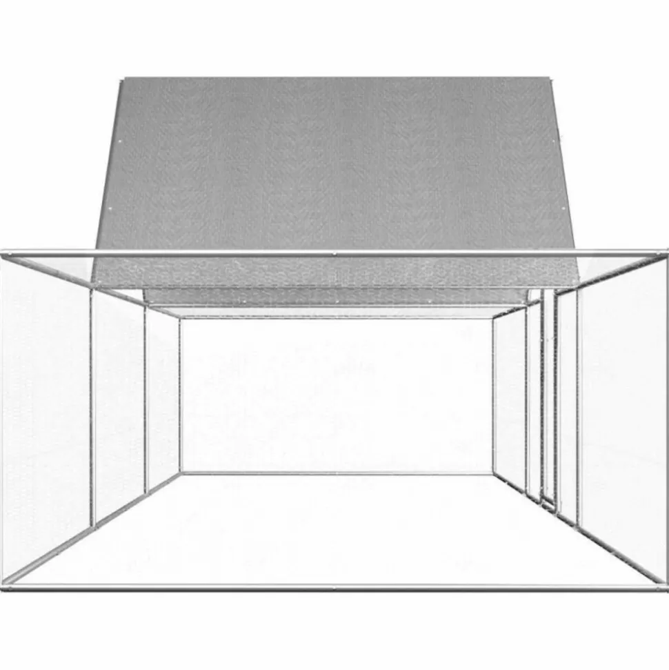 VIDAXL - Poulailler 6 x 2 x 2 m acier galvanisé