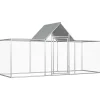VIDAXL - Poulailler 3 x 1 x 1,5 m acier galvanisé