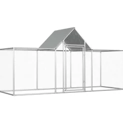 VIDAXL - Poulailler 3 x 1 x 1,5 m acier galvanisé