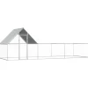 VIDAXL - Poulailler 6 x 2 x 2 m acier galvanisé
