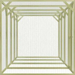 VIDAXL - Poulailler 1,5x6x1,5 m pinède imprégnée