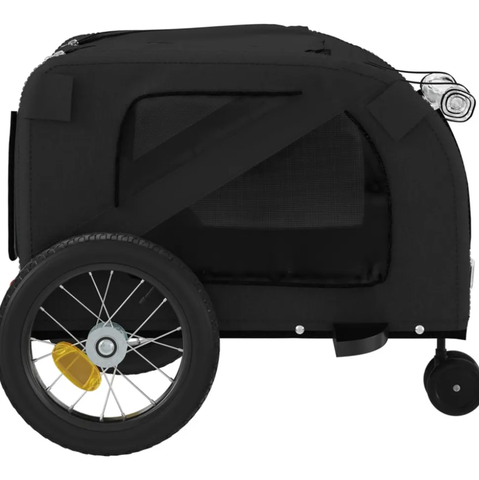 VIDAXL - Remorque de vélo pour animaux de compagnie noir