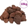 VIDAXL - Roches volcaniques 10 kg rouge 5-8 cm