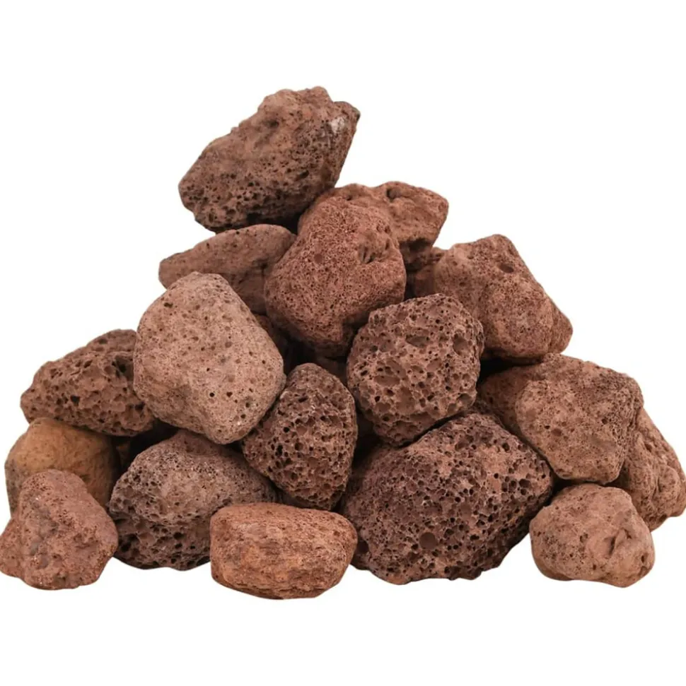 VIDAXL - Roches volcaniques 10 kg rouge 3-5 cm