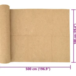 VIDAXL - Tapis de chanvre pour rongeurs 1x5 m 5 mm