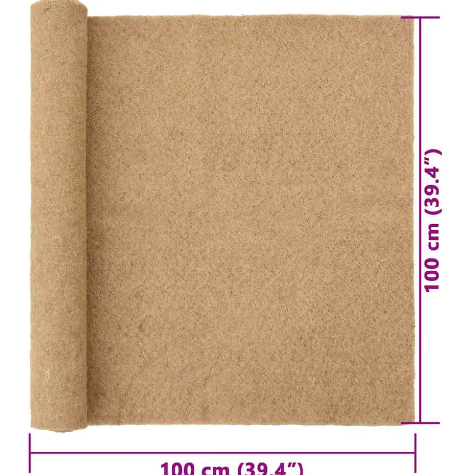 VIDAXL - Tapis de chanvre pour rongeurs 1x1 m 5 mm