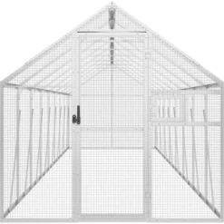 VIDAXL - Volière argenté 1,79x8x1,85 m aluminium
