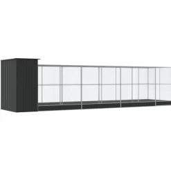 VIDAXL - Volière avec extension argenté 830x203x216 cm acier