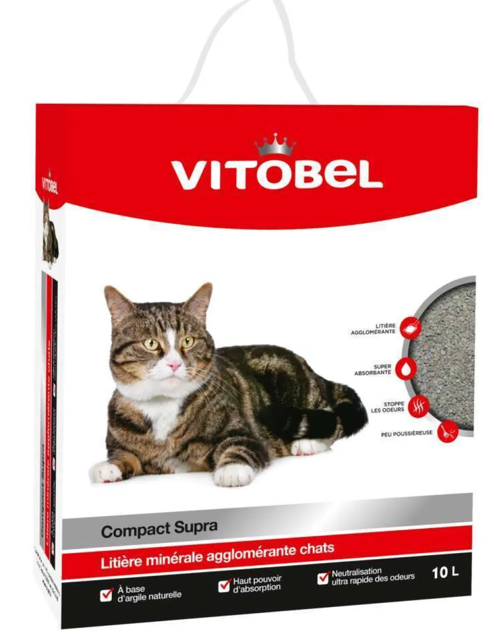 VITAKRAFT - Litière minérale pour chat Vitobel Compact Supra - 10 litres