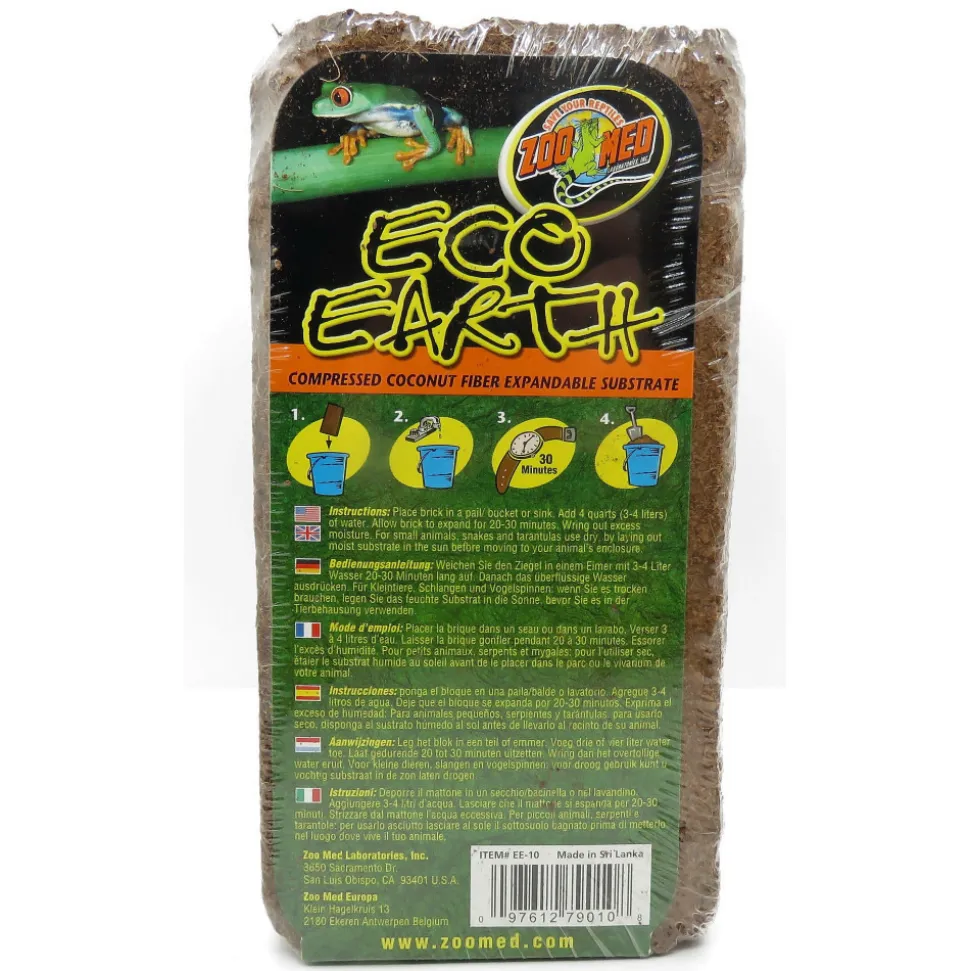 ZOLUX - Fibre de coco compressé 7-8 litres poids 650 g pour reptiles