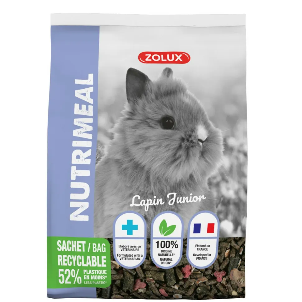 ZOLUX - Granulés lapin nain junior (moins de 6mois) nutrimeal - 800g