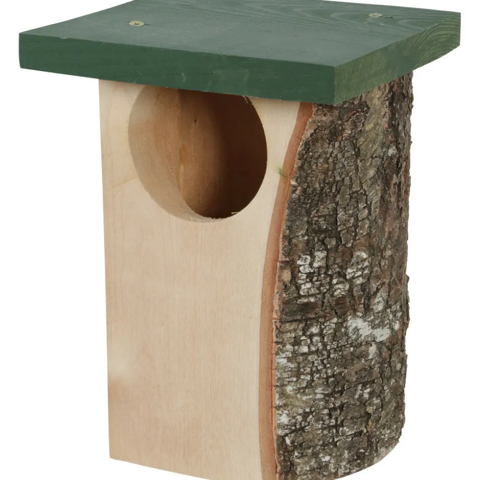 ZOLUX - Nichoir en bois massif entrée ø 8 cm environ pour oiseaux rouge gorge