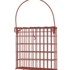 ZOLUX - Support pour pain de graisse en métal rouge terracotta pour oiseaux