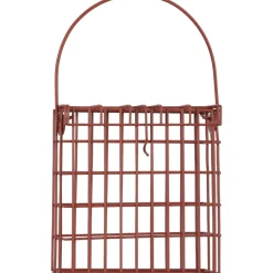 ZOLUX - Support pour pain de graisse en métal rouge terracotta pour oiseaux