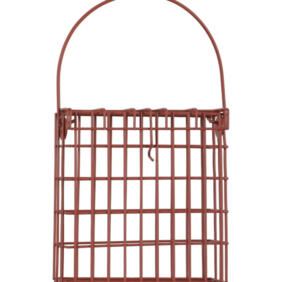 ZOLUX - Support pour pain de graisse en métal rouge terracotta pour oiseaux