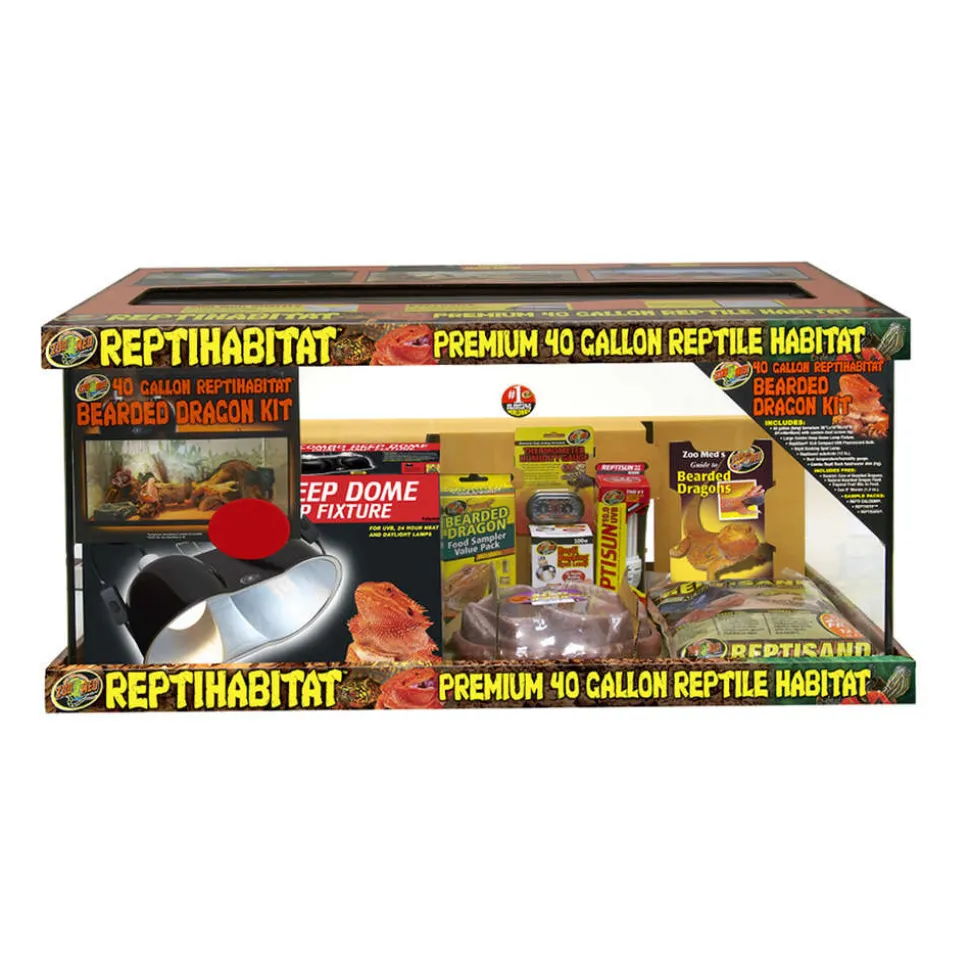 ZOOMED - Kit terrarium Dragon pour reptiles désertiques en verre - 91x46x46 cm