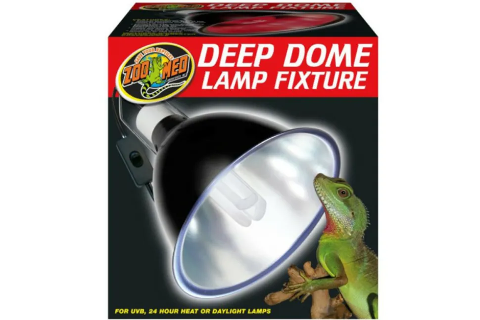 ZOOMED - Support de lampe - deep dom - support d'ampoule chauffante / uvb pour reptiles (lézards, serpents, tortues), amphibiens et inve